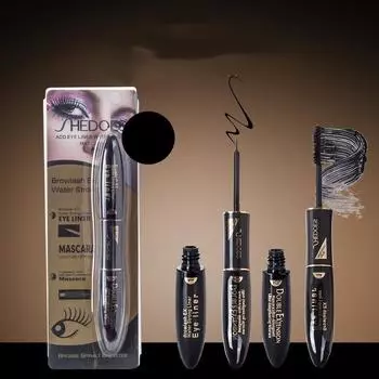 Водостойкая тушь против пота, не размазывающая красящая длинная плотная тушь для ресниц 6ML+6MLDouble headed