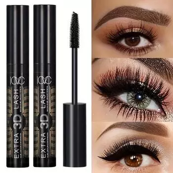 Водостойкая, устойчивая к поту, 3D объемная тушь, долговечная, не растекающаяся, завивающаяся, утолщающая, для всех типов кожи, черная 1pc