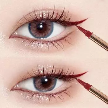 Водостойкая жидкая подводка для глаз, 5 цветов, прочная, матовая, быстро сохнет, легко окрашивается, подводка для глаз, пигментная ручка, косметика для макияжа глаз чёрный