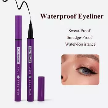 Водостойкая жидкая подводка для глаз, устойчивая к размазыванию и переносу, долговечная, фиолетовая подводка для глаз, черная фиолетовый