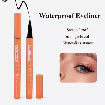Водостойкая жидкая подводка для глаз, устойчивая к размазыванию и переносу, долговечная, оранжевая подводка для глаз, черная оранжевый