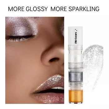 Водостойкие блестящие тени для век, жидкие мерцающие тени для век для глаз и губ, набор стойких сияющих теней для век, блестящие тени для век с металлическими пигментами