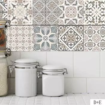 Водостойкие наклейки на стену, винтажные обои 20*100 см * 1 шт., клейкая наклейка на мебель для ванной и туалета