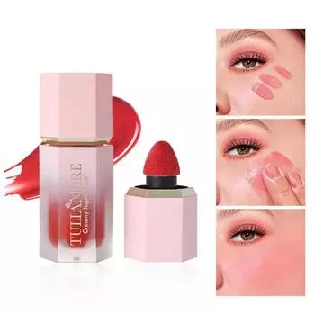 Водостойкие, стойкие к размазыванию, влажный оттенок, оттенок для кожи щек, губ, румяна, натуральный глянцевый 2-в-1 D