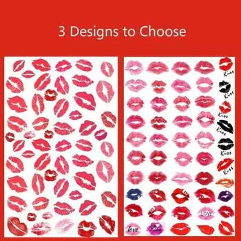 Водостойкие временные татуировки наклейки для женщин девочек-подростков сексуальные губы, руки, ноги, переносные поддельные татуировки 18*28 см татуаж A