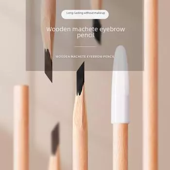 Водостойкий деревянный карандаш для бровей Wild Line - точный инструмент для тату-мастера чёрный