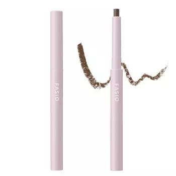Водостойкий карандаш для бровей FASIO Eyebrow Round 02 Brown Eyebrow Pencil, не опадает (Толстое ядро) 0,7 г
