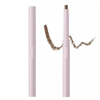 Водостойкий карандаш для бровей FASIO Eyebrow Round 03 светло-коричневый, не опадает (Толстое ядро) 0,7 г