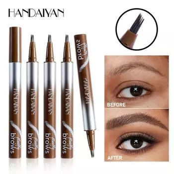 Водостойкий карандаш для бровей Fine Comb Wild Eyebrow Pencil, стойкий жидкий карандаш для бровей с защитой от пота, подходит для ежедневного естественного утолщения