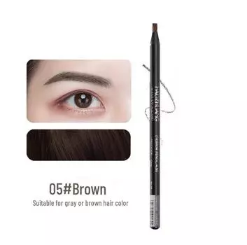 Водостойкий карандаш для бровей «Утиный клюв» от визажиста: Водостойкая, отслаивающаяся, микропигментирующая ручка в форме долота