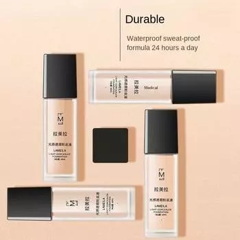 Водостойкий консилер Liquid BB Cream Foundation для длительного контроля жирности, естественным образом увлажняет, отбеливает и осветляет макияж студенток. 1#ivory white