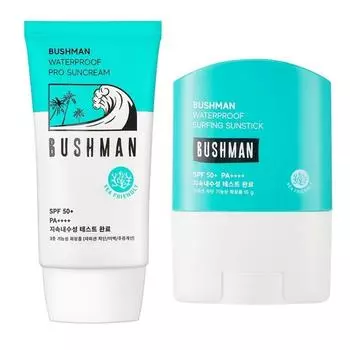 Водостойкий солнцезащитный крем Bushman 50 г + солнцезащитный крем Surfing Sun Stick 16 г SPF50+PA++++, набор, 1 комплект