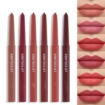 Водостойкий, устойчивый к поту и не обесцвечивающий автоматический карандаш для губ, матовый многоцветный карандаш для губ
