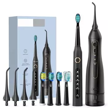 Водяная зубная нить для зубов, портативный беспроводной USB-ирригатор для полости рта, очиститель IPX7, водонепроницаемая электрическая зубная щетка, набор для дома