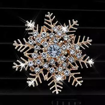 Водяной бур Снежинка Автомобильный кондиционер Розетка Духи Зажим Автомобильные духи Аксессуары для интерьера Рождественские украшения с ароматом золотой