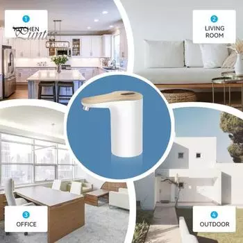 Водяной насос Диспенсер для бутылок с водой Удобное управление одним касанием Низкий уровень шума Перезаряжаемый Универсальный Широкий Компактный Автоматический Насос Для Питьевой Воды красный