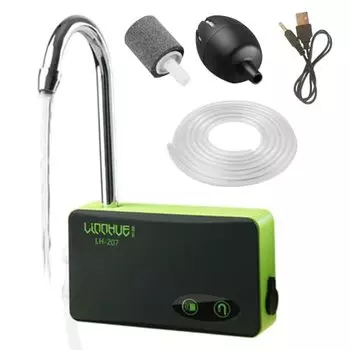 Водяной насос Воздушный насос USB Перезаряжаемый Аквариумный насос для подачи воды Светодиодная подсветка Мытье рук Рыбалка Стихийные бедствия Предотвращение стихийных бедствий Откачка Дренаж