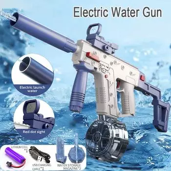 Водяной пистолет, электрический пистолет Glock M416, игрушка для стрельбы, автоматическая летняя игрушка для воды, пляжа, бассейна, вечеринки для детей и взрослых BQ M416 pink A