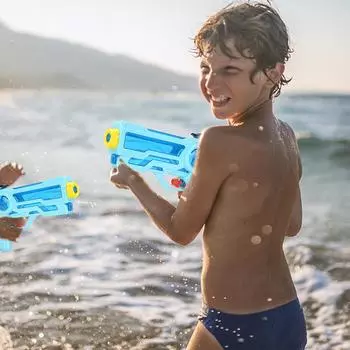 Водяной пистолет, игрушки для ванны, летний пляжный бассейн, детская игра для стрельбы для мальчиков (синий)