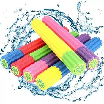 Водяной пистолет из сливовой пены, водяной пистолет из ЭВА, тянущий тип, уличная пляжная водная игрушка, детский шоу-водяной пистолет, ручной тянуть, летний цвет, случайный