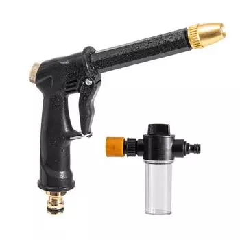 Водяной пистолет высокого давления, портативные мойки для автомобилей, регулируемый садовый шланг, насадка-дождеватель, набор инструментов для очистки пенного пистолета
