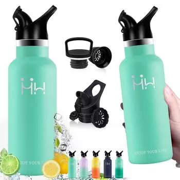 Водяной пылесос CHENGWEI из нержавеющей стали, два типа прямого нагрева, совместимый с холодом, с утечкой, простой в обращении, одна бутылка для воды зеленого цвета, 500 мл, легкий,