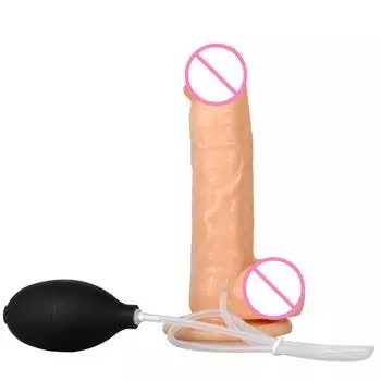 Водяной распылитель, имитация пениса, женский оргазм, имитация эякуляции, устройство для мастурбации, ПВХ-дилдо, сексуальный секс-продукт для взрослых Brown Small Size