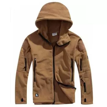 Военная флисовая камуфляжная тактическая мужская одежда, полярная теплая армейская мужская куртка с капюшоном, верхняя одежда, толстовка S