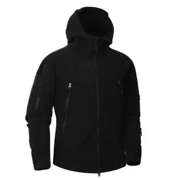 Военная флисовая камуфляжная тактическая мужская одежда, полярная теплая армейская мужская куртка с капюшоном, верхняя одежда, толстовка M армия зеленый