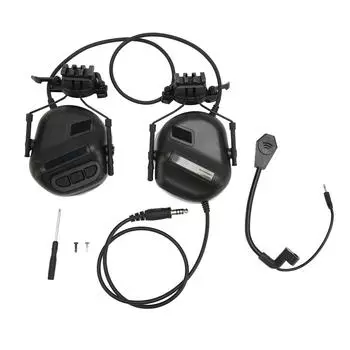 Военная гарнитура для шлема с шумоподавлением, выдвижные складные наушники для шлема со съемным микрофоном
