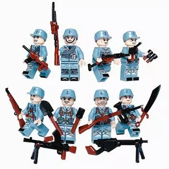 Военная кукла строительный блок восьмой маршрут армия солдат кукла головоломка сборка детские игрушки