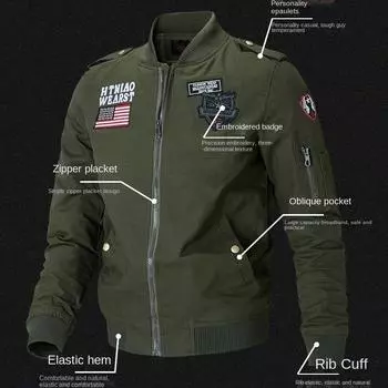 Военная летная куртка, весна-осень, мужская куртка Air Force One, куртка больших размеров