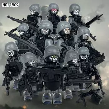 Военная серия Ghost Special Police Force Военная кукла Строительные блоки Игрушка