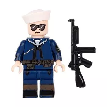 Военная серия Второй мировой войны солдат ВМС США персонаж строительные блоки игрушки