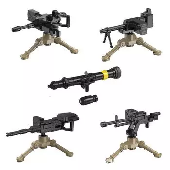 Военная техника Nsv аксессуары для легкого пулемета Jx035 Building Block Weapon Doll Yidesu Us Military Equipment
