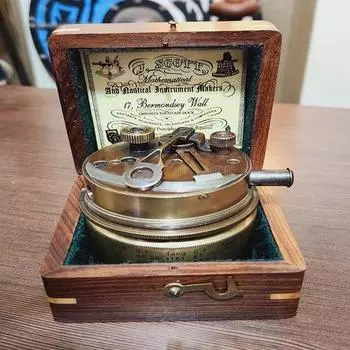 Военно-морской секстант, карманный ящик ВМС Великобритании, секстант с деревянным ящиком