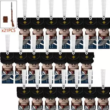 Военные средневековые прусские силезские егеря гвардии гренадерские рыцари солдатские фигурки армейские строительные блоки оружие кирпичные игрушки