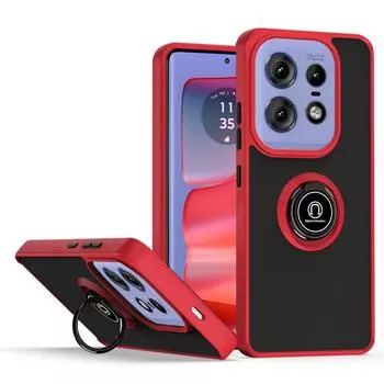 Военный держатель для брони, вращающийся кронштейн, чехол для Moto Edge 50 Pro 40 Neo Edge 40 X40 Edge 30 Neo 30 Ultra, подставка для пальцев, полная защита Moto Edge 50 Pro чёрный