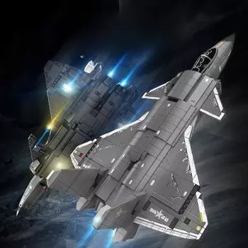 Военный истребитель совместимый мальчик развивающая игрушка-головоломка модель подарок 46.5*33.7*15cm