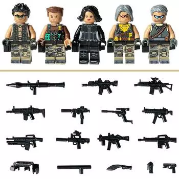 Военный строительный блок Спецназ Полиция Злодей Мятежник Наемник Кукла Мальчик Головоломка