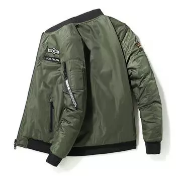 Военный уличный мужской двусторонний утолщенный повседневный летный костюм хлопковое пальто куртка-бомбер утолщенная M