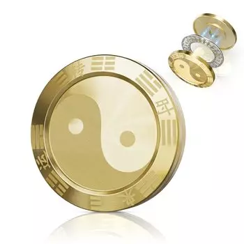 VOFOLEN Fidget Slider Товары для снятия стресса Fidget Toy Круглые маленькие металлические игрушки Fidget с магнитной трехслойной структурой, разделяемые, латунного цвета, для повседневного использования, для отдыха золотой