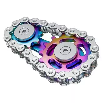 VOFOLEN Fidget Toy Товары для снятия стресса Ручной спиннер Велосипедная цепь с покрытием Красочные цвета Крутой металлический Fidget Роскошные гладкие подшипники Съемный нержавеющий