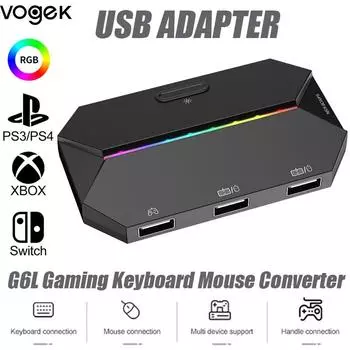 Vogek PS4, игровая клавиатура, мышь, конвертер для Xbox One G6L, RGB игровой контроллер, адаптер для Switch P3, игровая консоль, геймпад G6L