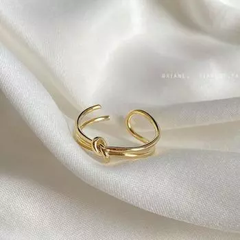 Вогнутый стиль модное крестообразное кольцо женская мода личность Ins трендовый узел открытый указательный палец кольцо