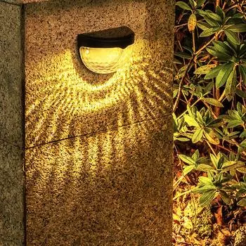 Vogue 6 светодиодный водонепроницаемый уличный настенный светильник декоративный садовый солнечный светильник для ограждения настенный двор теплый черный