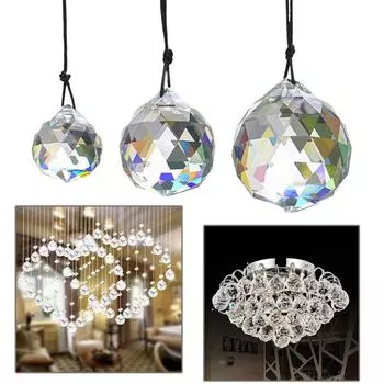 Vogue Ball Sun Sphere Много призм граненые висящие прозрачные фэн-шуй ловец кристаллов 5 размеров 20mm