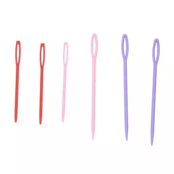 Vogue Braiding Швейные иглы 2 размеров, пластиковые нитки, инструменты 6 разноцветный