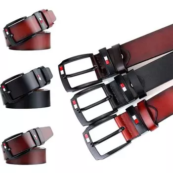 Vogue повседневный мужской роскошный ремень горячая распродажа винтажный высококачественный поясной ремень деловой популярный пряжка 1 шт мужской кожаный 125CM темно-коричневого