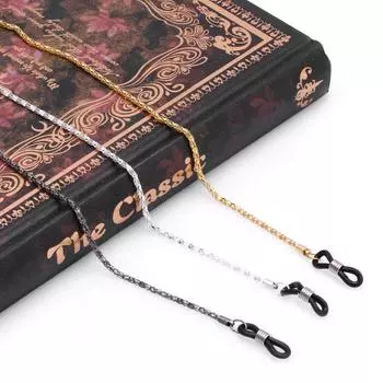 Vogue Chain Очки ошейник Очки Цветной держатель Ремешок для чтения Металлический шнур Солнцезащитные очки Аксессуары чёрный